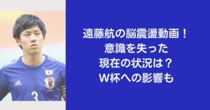 遠藤航の脳震盪動画！意識を失った現在の状況は？W杯への影響も